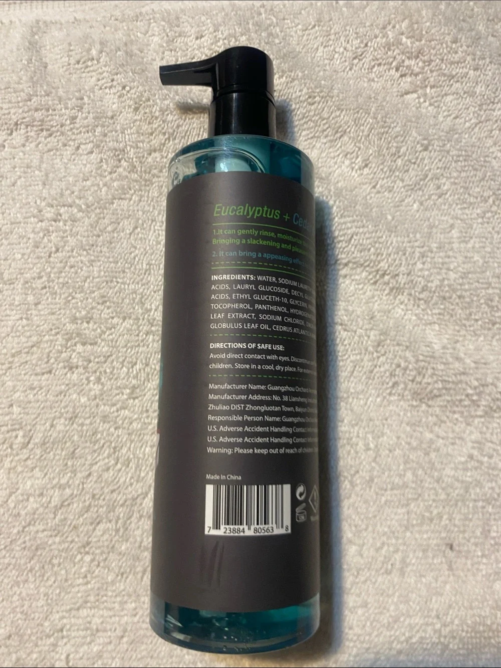 Men Eucalyptus + Cedar Oil Body Wash - Blue/Green
